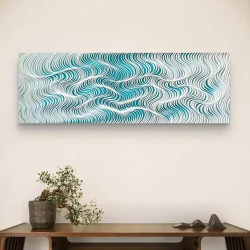 Décoration de salon moderne avec cette impression sur toile abstraite encadrée