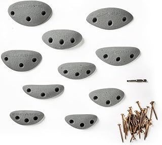 Escape Climbing 10 Screw-On Jugs: Premium Beginner Kids Rock Climbing Holds, Easy Install with Hardware Included, USA Made