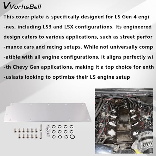 Image of LS Gen 4 Valley Pan Cover Plate Low Profile Carb Lifter Compatible with LSX LS3 DOD Chevy Gen IV 551646