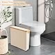 28L Toilettenpapier Aufbewahrung Korb mit Deckel, Klopapier Aufbewahrung Stehend für 9-12 Rollen, Faltbar Wasserdichter WC Papier Klorollenaufbewahrung, Badezimmer Organizer 43.5 x 14.5 x 35cm (Beige)