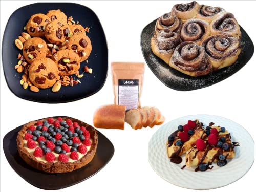 KETO Bread | 3.9g carbs - MK Gold, Eiweißbrot Backmischung | 600 g für 3 Brote (1,2kg) | Kohlenhydratarme Keto Brot | 29 g Protein | für Low Carb, Keto & Diabetiker