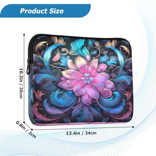 Funda para portátil Boho Mandala Lotus 13-14 pulgadas miniatura 3