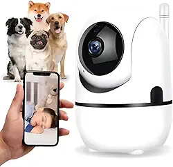 Babá Eletrônica Câmera Wi-Fi de Segurança IP Full HD 1080p – Visão Noturna, Áudio Bidirecional, Monitoramento Remoto via Celular, Rastreio por Movimento, Ideal para Bebê, Pet e Casa