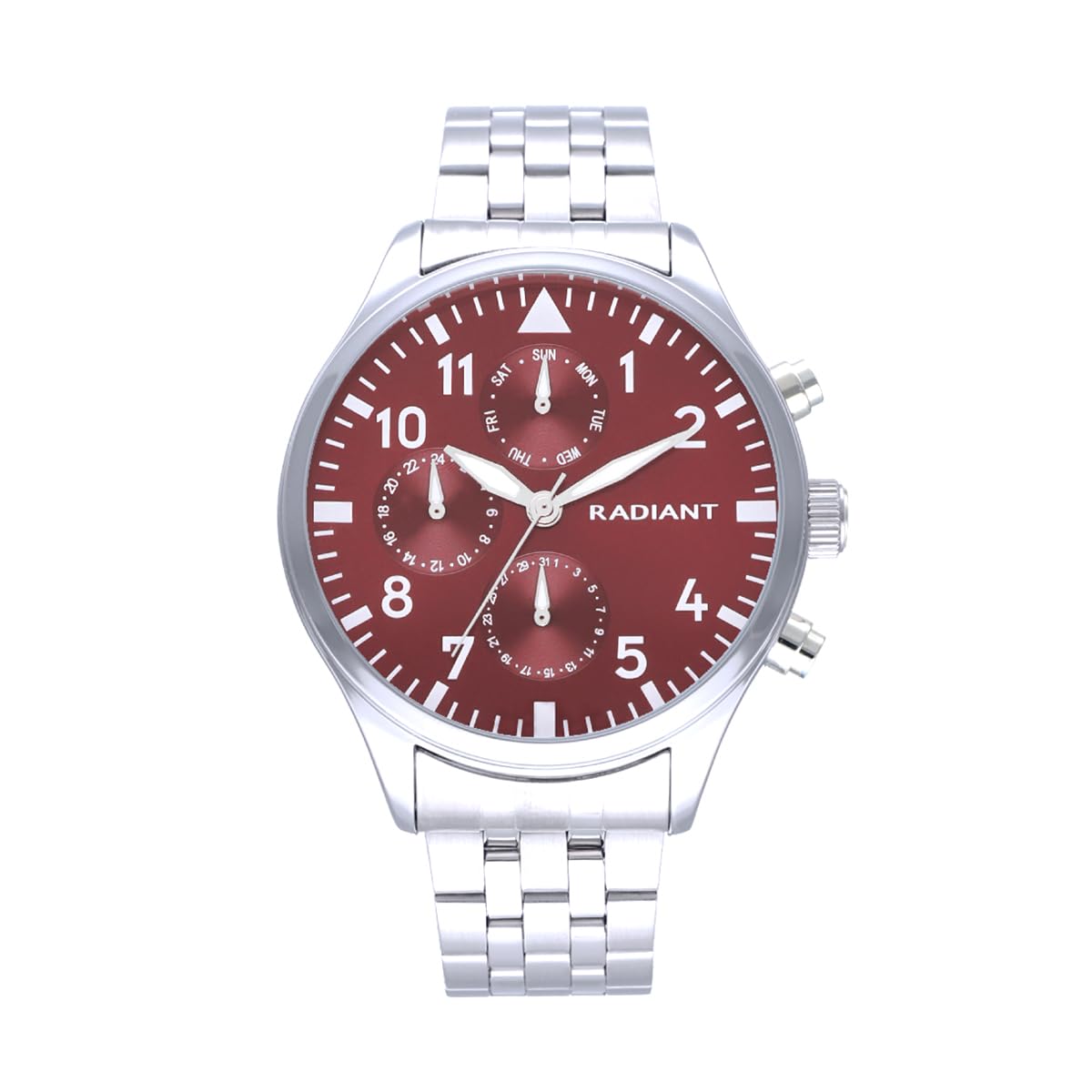 Reloj Radiant Caiman esfera burdeos de 43mm ideal para trajes y oficina 2