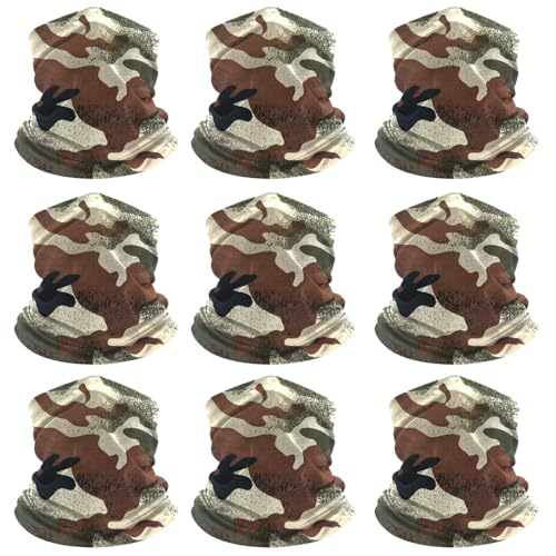 Image of 9-Pack Balaclava Face Mask for Men & Women - UV Protection Neck Gaiter, Multi-Use Cycling Mask & Breathable Headband