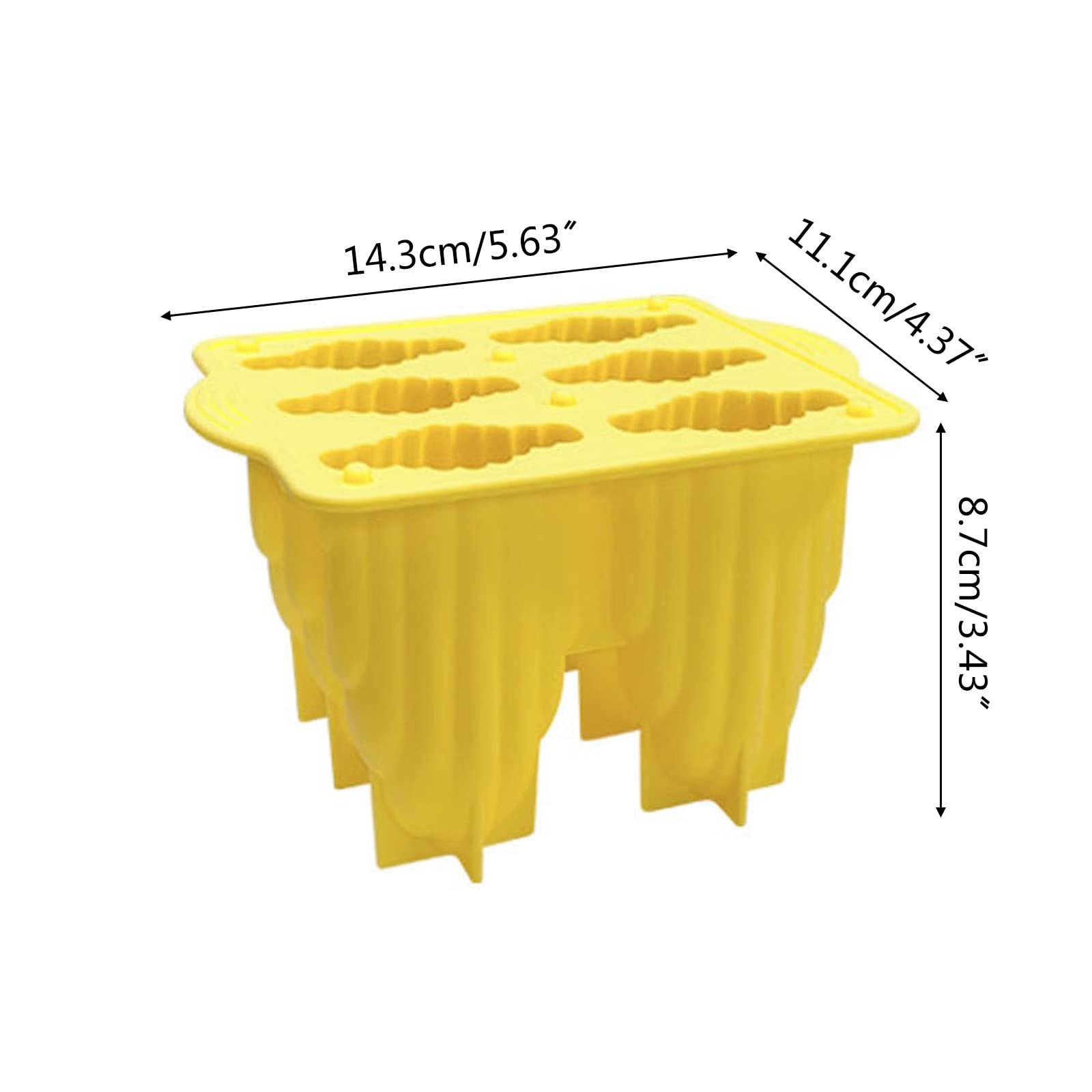 Moldes para polos， Molde de silicona for hacer helados con 6 cavidades, 3 colores a elegir(White)