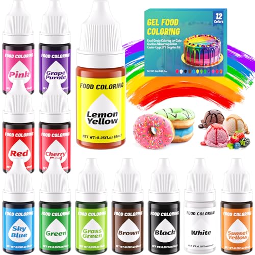 KATSPRO 12-Color Gel Food Coloring