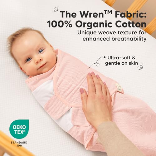 Image of 3-Pack Organic Swaddles for Newborns, Baby Swaddles 0-3 Months (Mellow) | Newborn Swaddle Sleep Sacks, Soft Cotton, Infant, Baby Swaddle Wraps, Girls, Boys, Large Hook & Loop Closure
