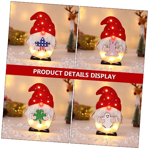 NOLITOY 1 Conjunto tag de pendurar de madeira decoração luminosa em casa decoração de natal ornament