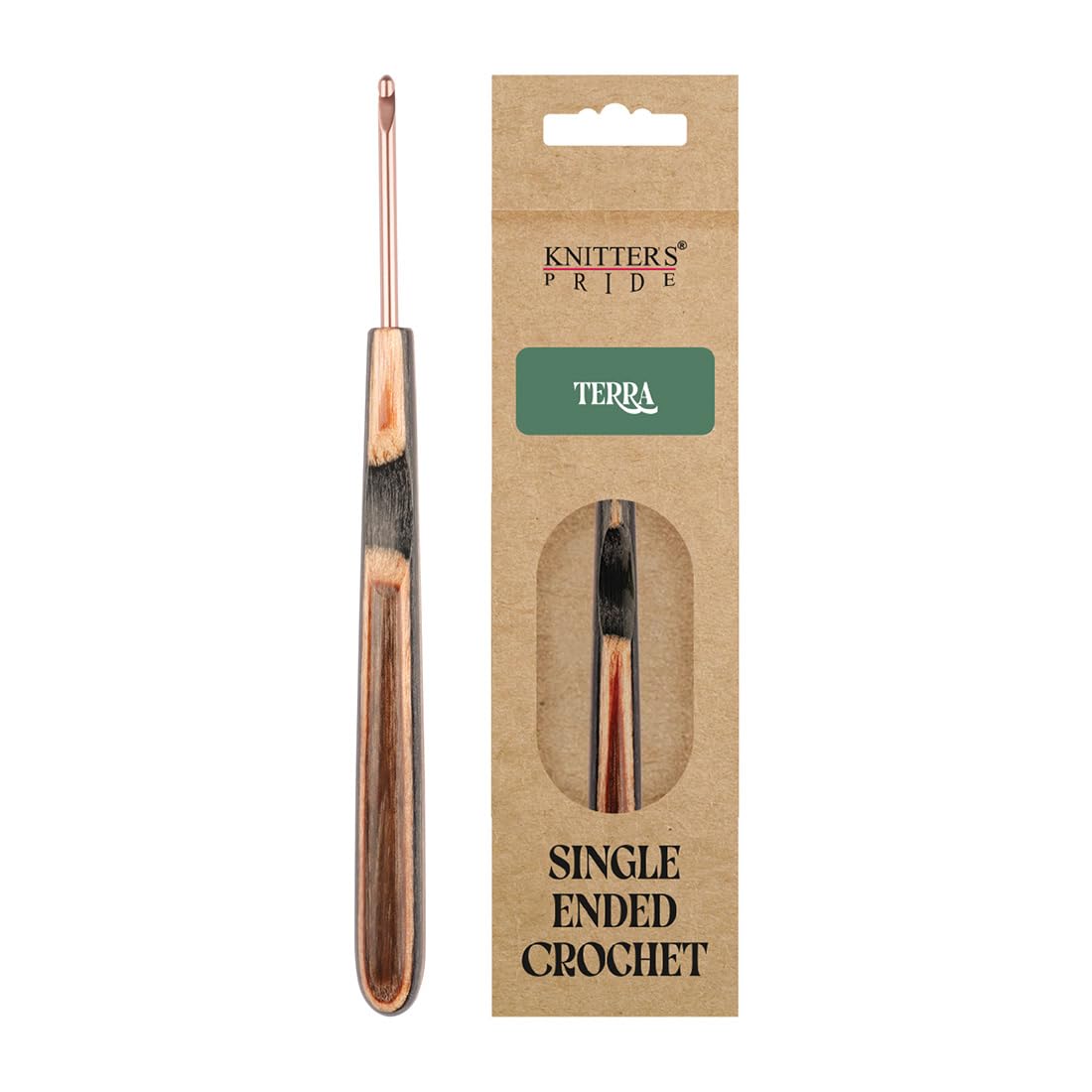Knitter's Pride Terra Wooden Crochet Hook 3.5 mm - 1 piece Brown