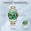 OLEVS Mens Watches Gold Silver Analogue Quartz Stainless Steel Men's Watch Big Face Classic Green Rotating Bezel Dress Watch Men Waterproof Calendar Luminous Watches for Mens Reloj para Hombre #5