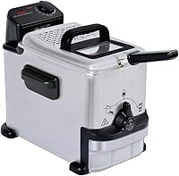 Vista 8 de T-fal Mini freidora, freidora de acero inoxidable con canasta, 1 litro, control de temperatura versátil, 900 vatios, control de temperatura, fácil