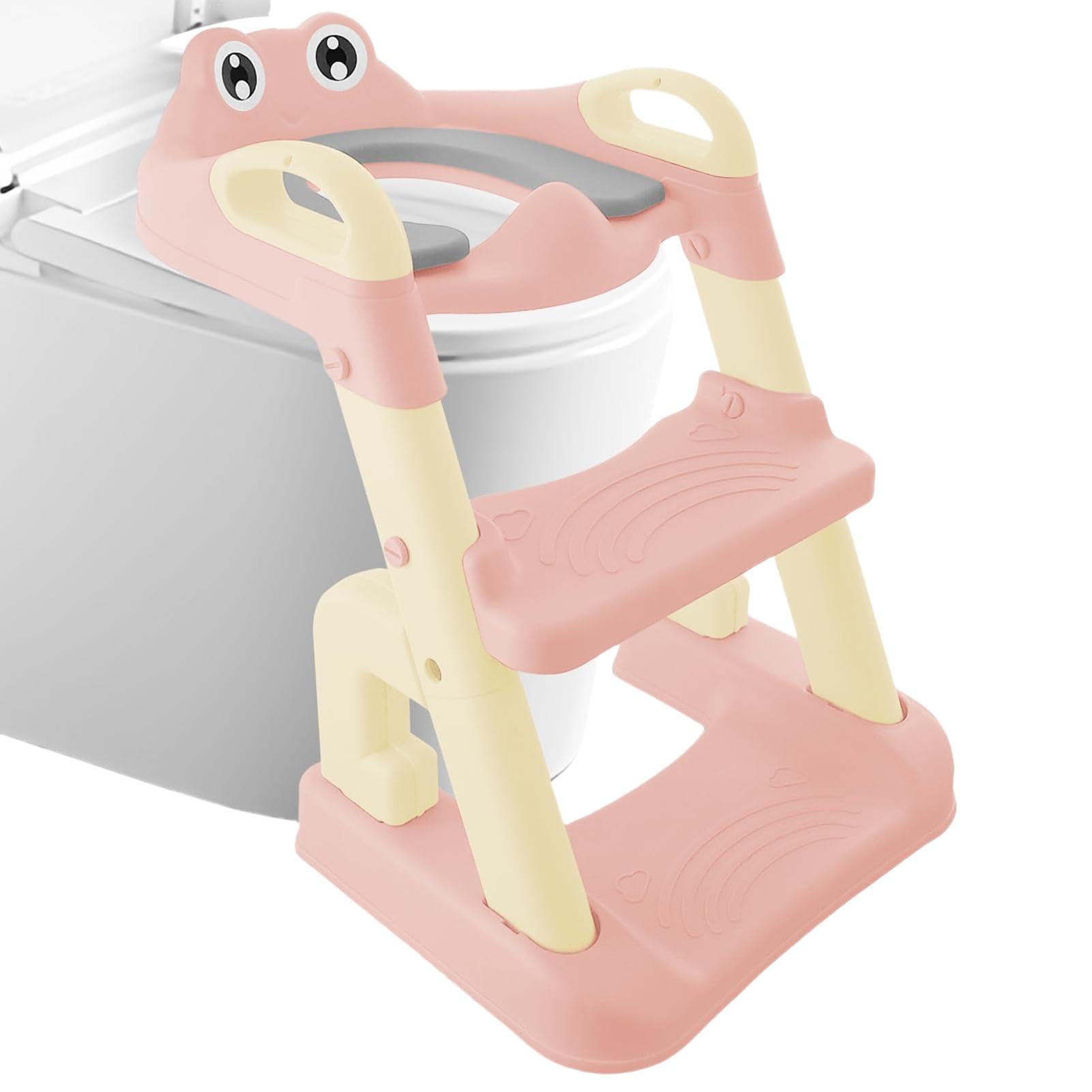 Asiento de entrenamiento para ir al baño con escalera, silla plegable para