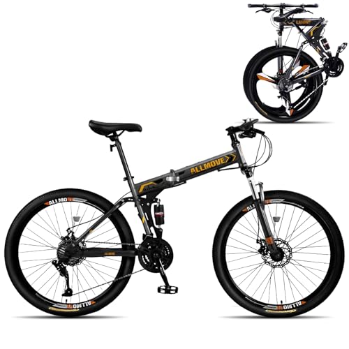 CUIOT マウンテンバイク 26/24/27.5インチ 自転車 折りたたみじてんし自転車 21段変速MTB 軽量化高炭素鋼フレーム 前後サスペンション 前後ディスクブレーキ 初心者 男女兼用 大人 子供用 通勤 通学 街乗り サイクリング ランキング 人