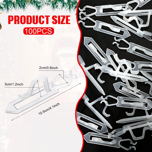 Maitys 100 pieces outdoor christmas light clips plastic mini lights gutter hooks white gutter hanging clips roof shingle gutter clips xmas holiday cable light hooks for c7, c9, rope icicle led lights 2 Maitys 100 pieces outdoor christmas light clips plastic mini lights gutter hooks white gutter hanging clips roof shingle gutter clips xmas holiday cable light hooks for c7, c9, rope icicle led lights - image 3