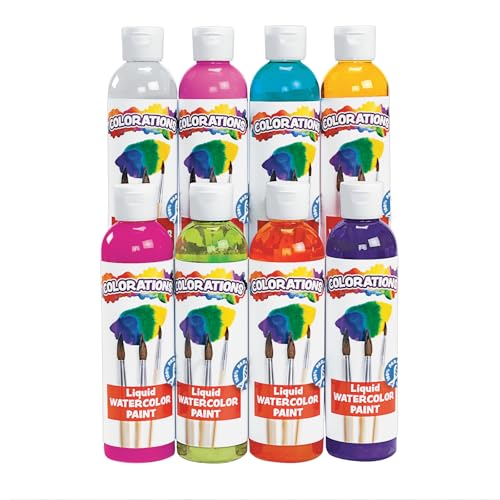 Peinture aquarelle liquide sans paraben Colorations lot de 8 couleurs saines