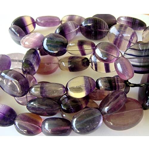 Fluorite violette LKBEADS perles ovales plates 30x22-18x13mm pour bijoux