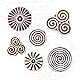Töpferei Holzdruck Jaipuri Runden Swirl Gestalten Stempel Blöcke (Set von 6)