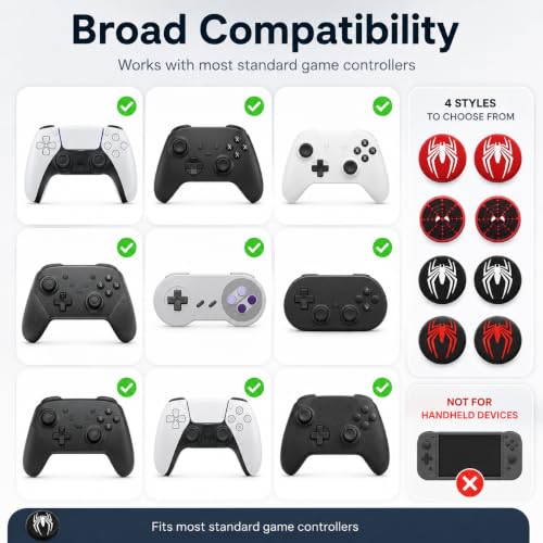 Image of 8Pcs Controller Thumb Grip, Controller Thumb Grips, PS5 Joystick Thumb Grip, for Thumb Grip Caps Compatible