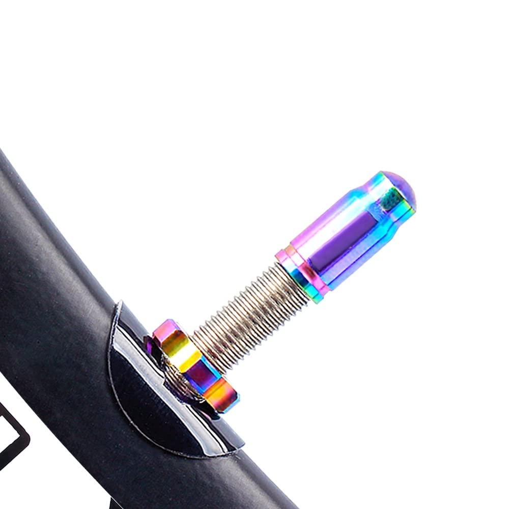 Nasadki na zawory rowerowe Presta, zestaw nasadki na zawory francuskie z stopu tytanu, nasadki na zawory rowerowe, klucz do rdzenia zaworu i nakrętka zaworu do rowerów MTB BMX, rowerów wyścigowych