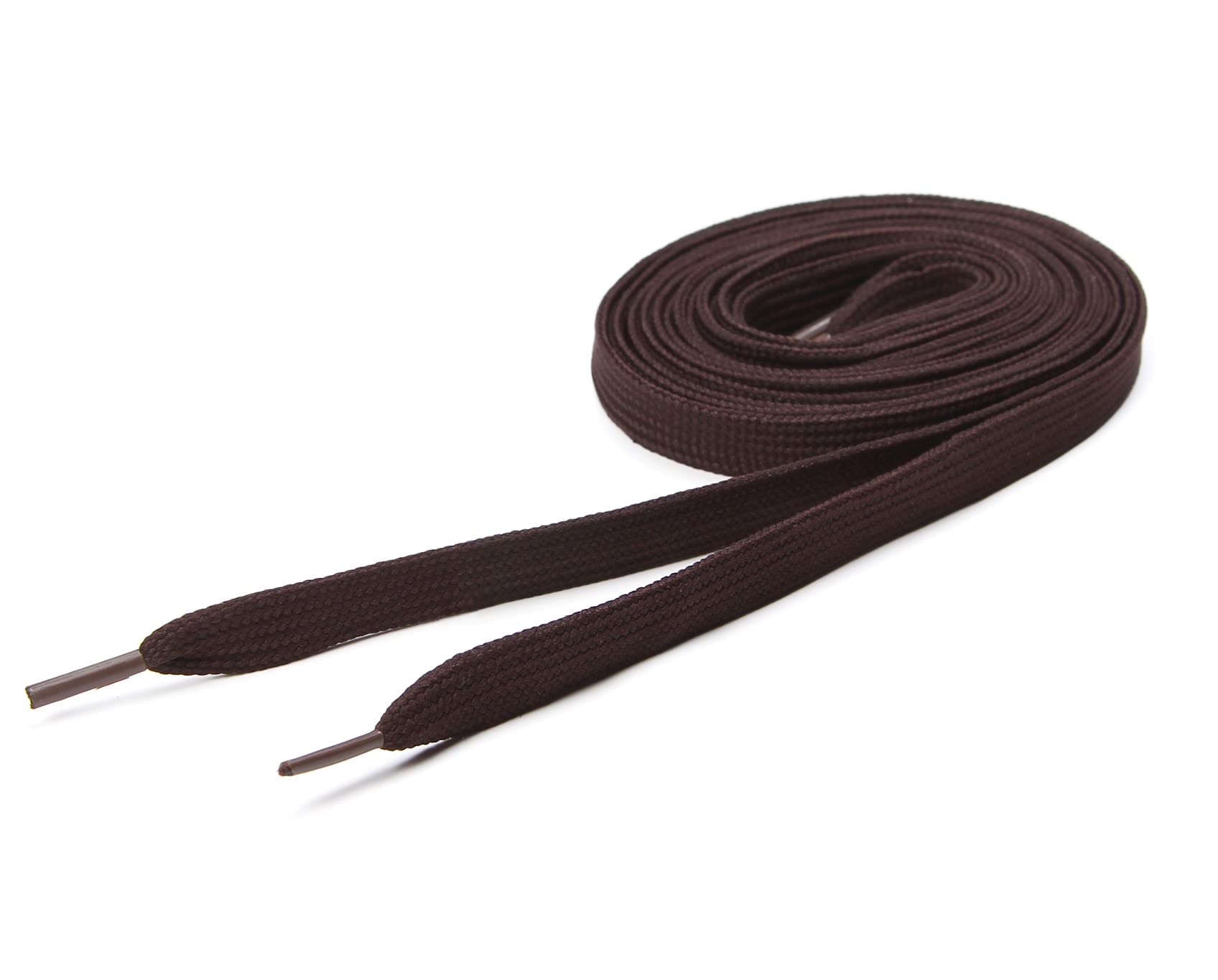 Flat Coloured Skate Shoelaces (11mm x 120cm), Dark Brown, 11mm x 120cm