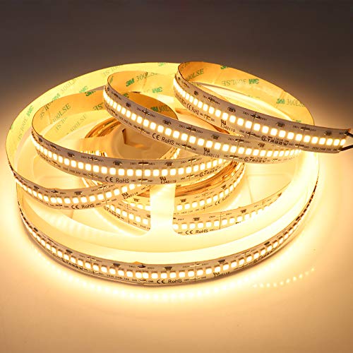 LTRGBW Super Brillante Tira LED SMD2835 DC24V 1200LEDs 180W Blanco Cálido LED Luces de Tiras Regulables 5M No Impermeable
