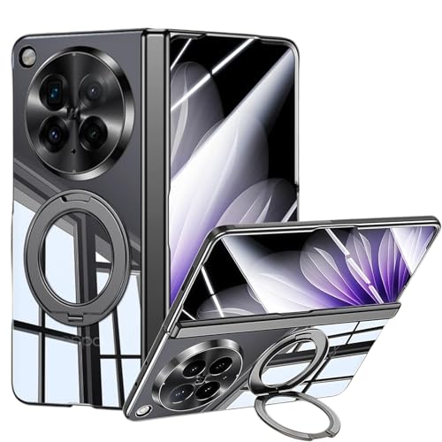 Coque Oppo Find N6 Magsafe transparente et ultra-fine avec protège-charnière intégré