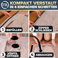 3x Hängende Vakuumbeutel für Kleidung (mit Haken) I Für Jacke, Mantel & Co – Ansicht 4