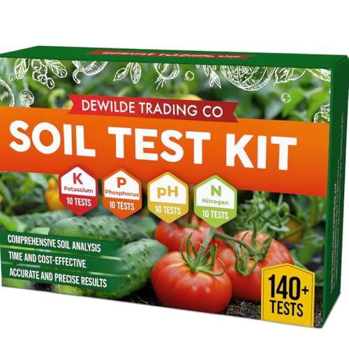 Soil Test Kit -140 Test- 2026 Version- Testing PH Ammonia Nitrogen Phosphorus and Potassium - Tester...