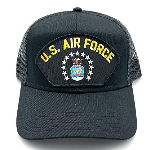 Gorra beisbolera ajustable con parche USAF malla miniatura 2