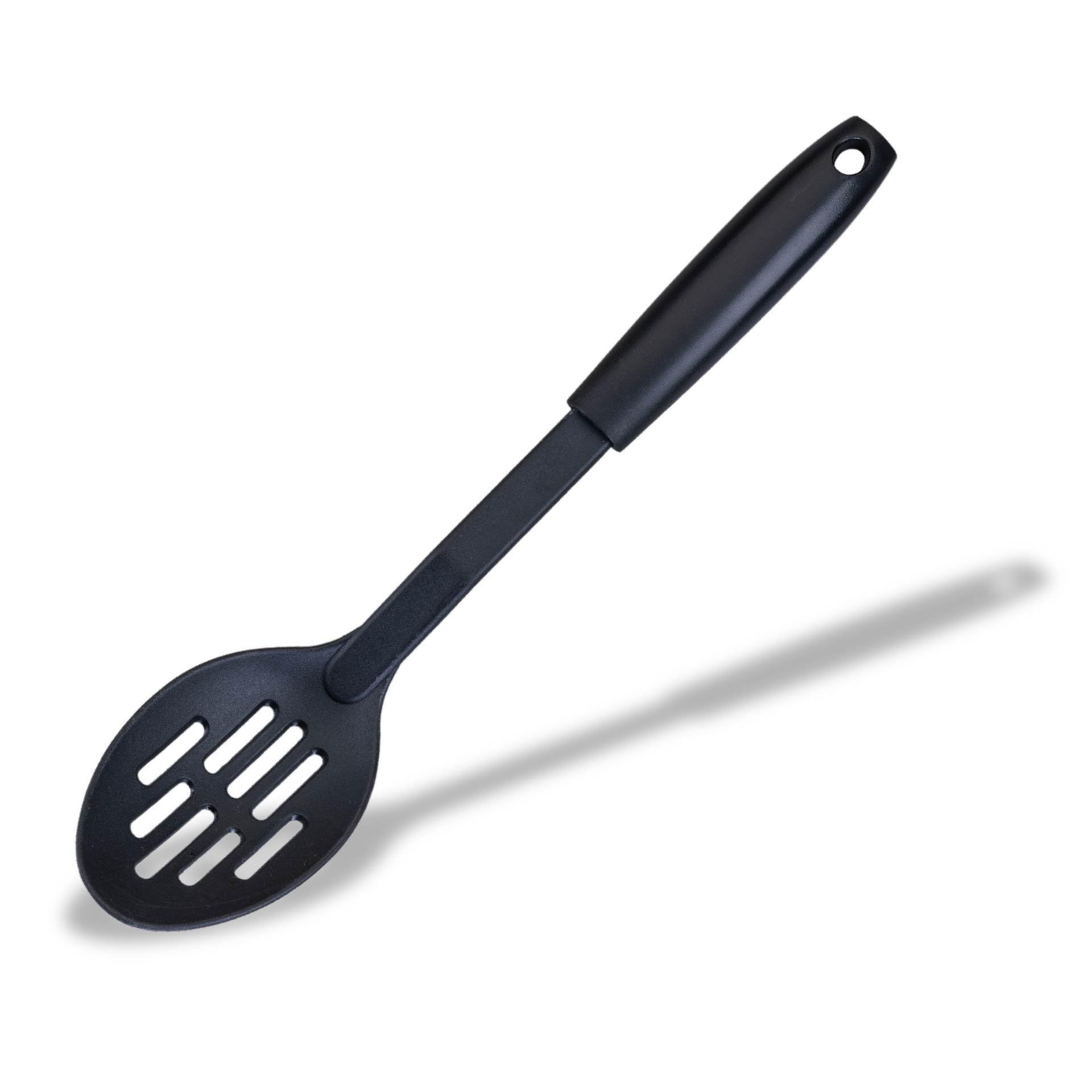 INITIAL Slotted Spoon, Non-Stick Plastic Cookware Spatula, Heat-Resistant for Serving, Draining, Mixing & Stirring, Home & Professional, Large Scooping Cooking Spoon, 32cm
