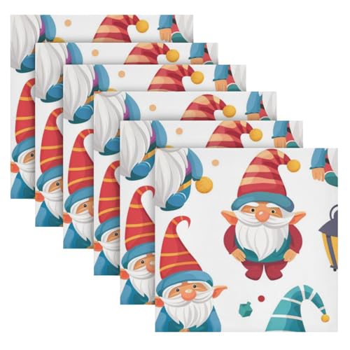 Servilletas de tela multicolor set x6 20x20 pulgadas miniatura 2