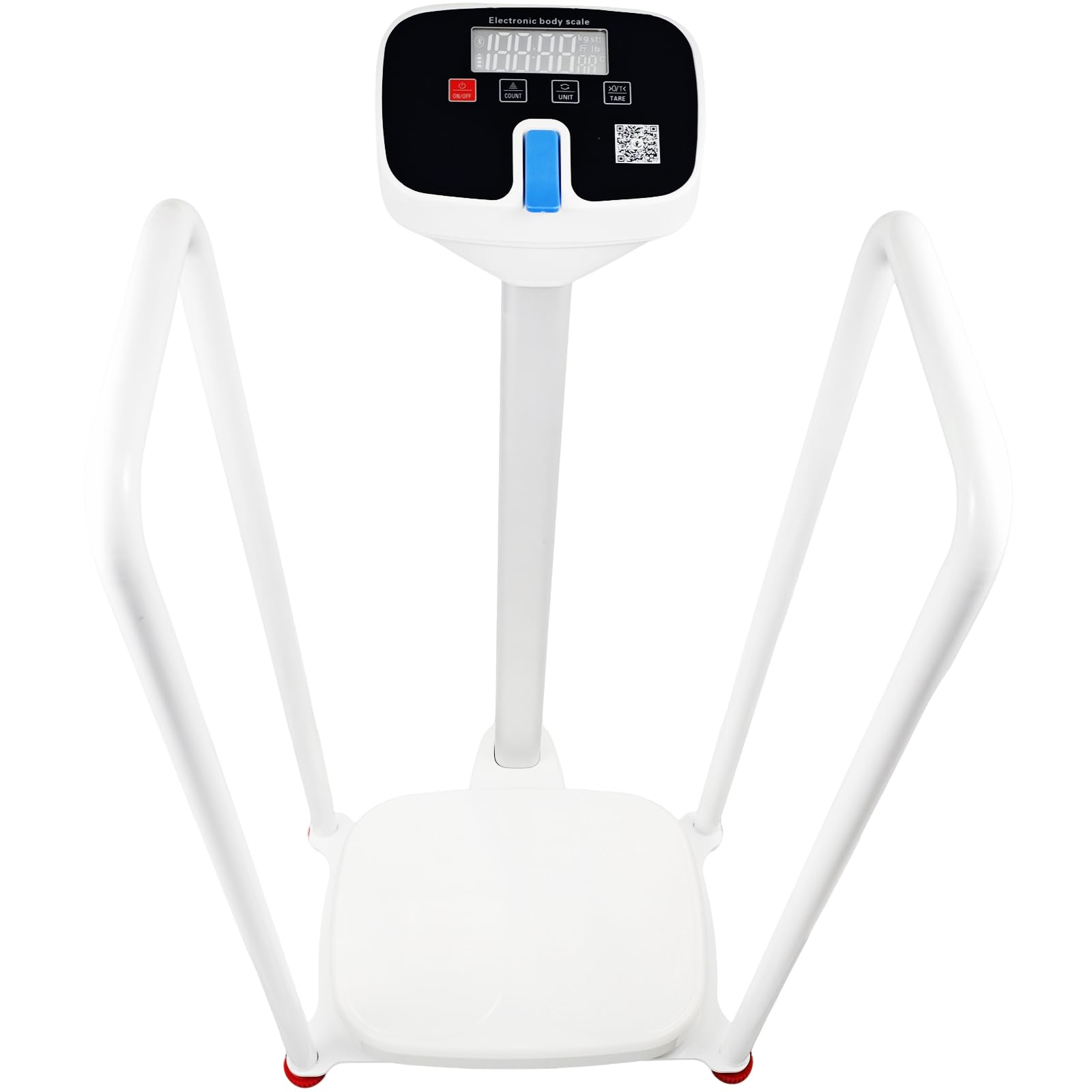 Assist The Elderly in Measuring Weight gain While Standing with an Electronic Scale with armrests Suitable for use