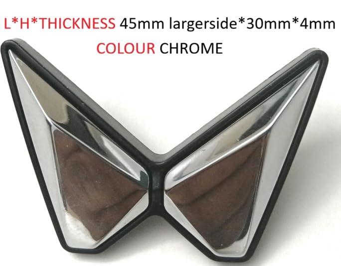 Image of M-ahindra Car Steering Wheel Center Hub Alloy Cap Sticker Emblem Monogram Badge Logo Decal Symbol 45 mmx30 mm (LX H) Chrome Colour Compatible with Thar Xuv700 Scorpio Classic