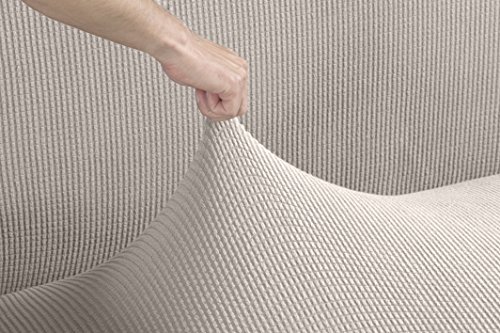 Tural Elastischer Sofabezug Valeta. Sofaüberwurf, Beige, 3 Sitzer (180-230cm)