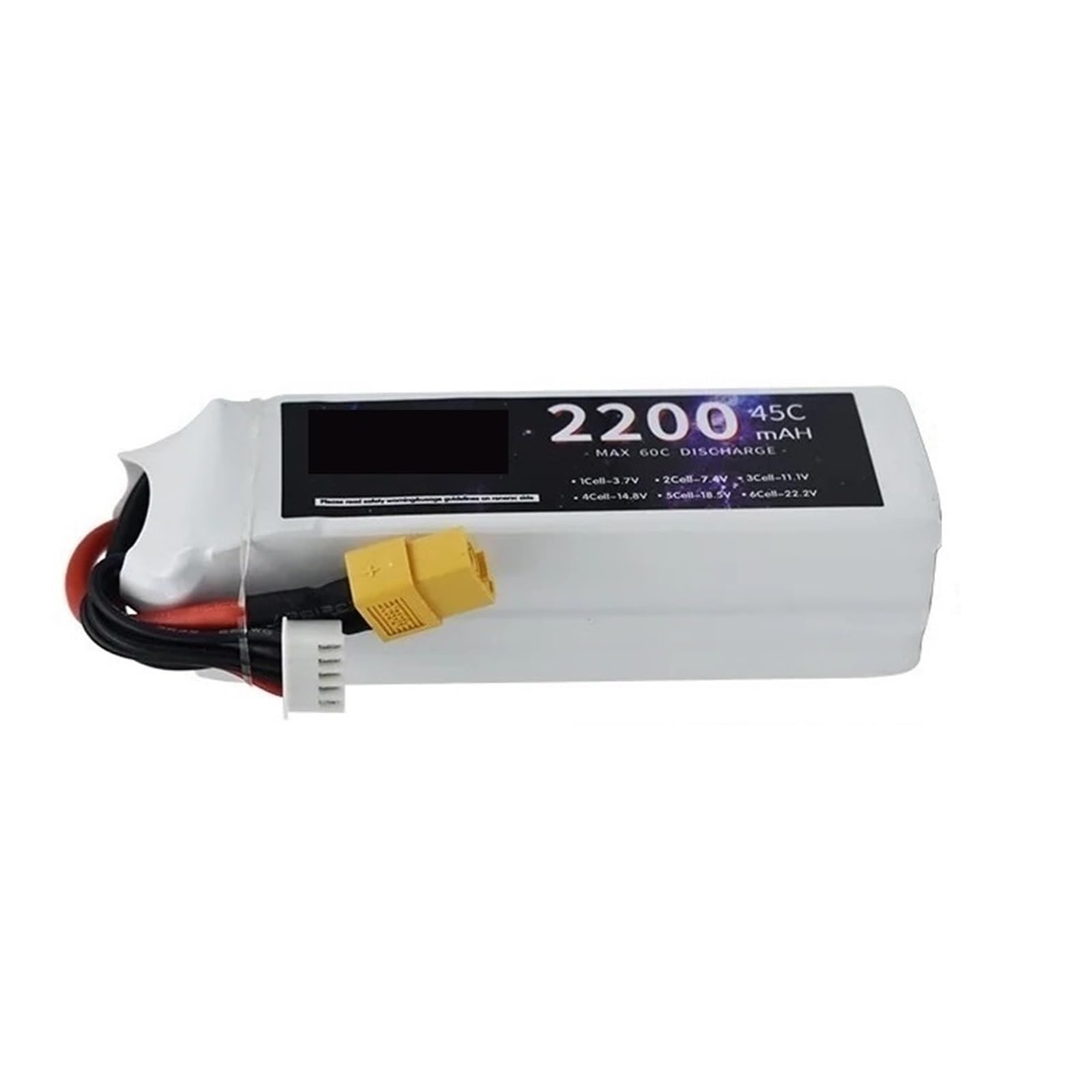 Batteria LiPo 14,8 V RC 4S 2200 mAh 1 pezzo, compatibile for pezzi di ricambio for auto RC Drone Racing