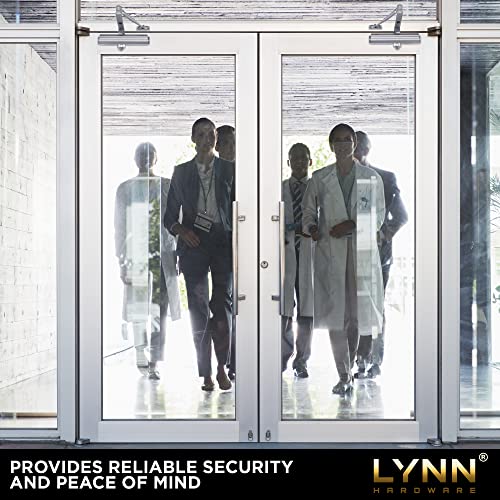 LYNN HARDWARE Medium/Heavy Duty Commercial Door Closer - DC7016 Surface Mounted, Grade 1- ADA & UL 3 Hour Fire Rated, Adjustable Size 1-6 for entrances & Aluminum storefronts- US26D Aluminum