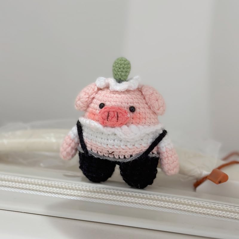 Amazon.co.jp: 純手編み毛糸フック編みぬいぐるみカップル豚人形