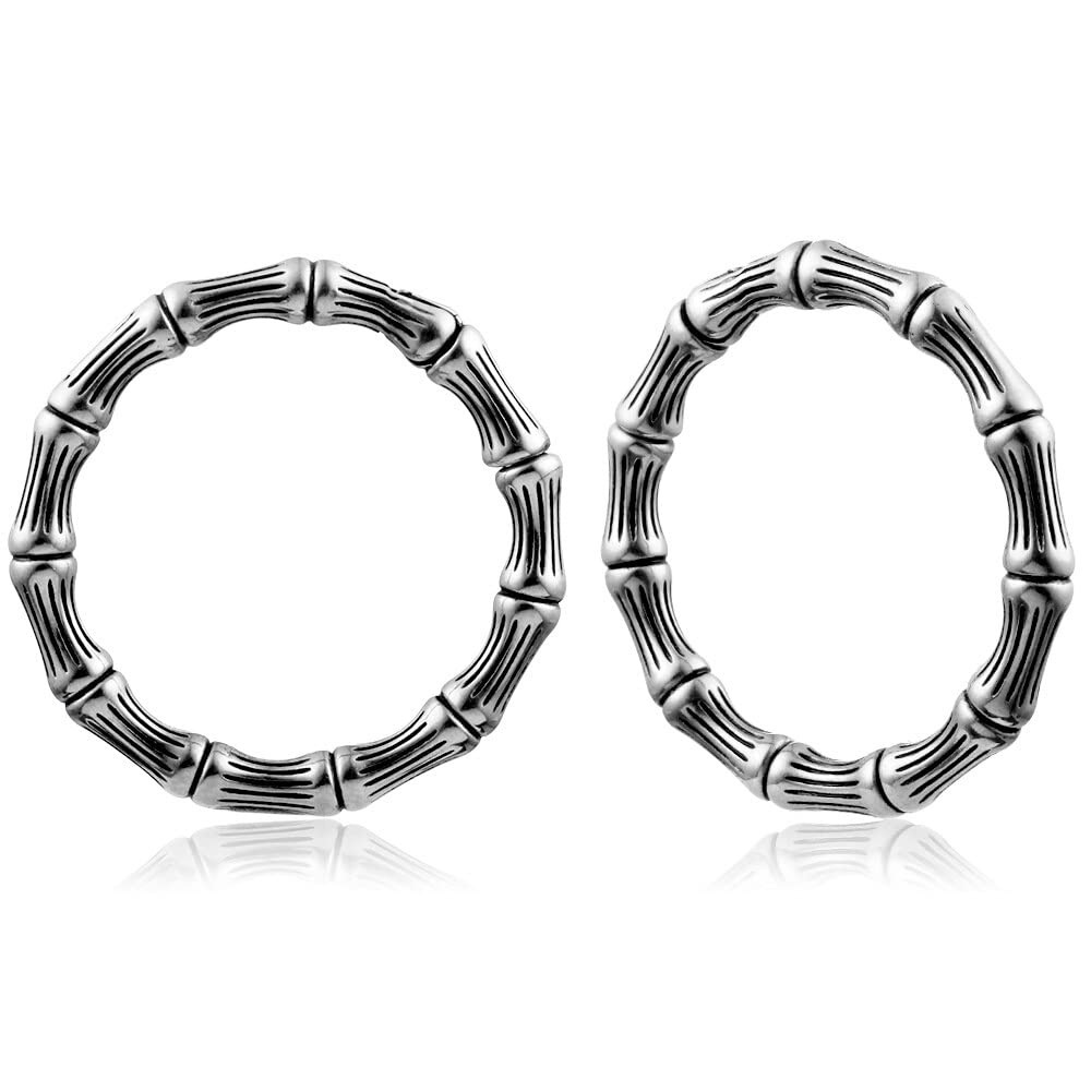 LADEMAYH Ear Weights Expander for Stretched Earlobe, 2g(6mm) Replace Ear Taper 316L Stainless Steel Ear Gauges Hanger Stretcher Earring Body Piercing Jewelry