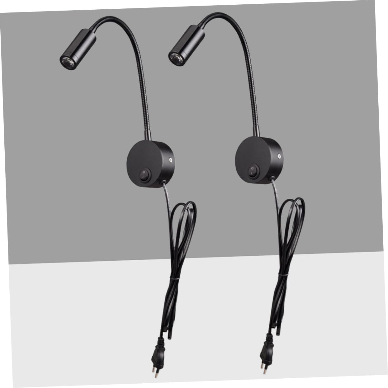 2piezas Lámpara de Lectura de Pared LED con Brazo Flexible para Iluminación Nocturna en Dormitorio