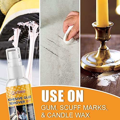 Mctrhg Adhesive Remover Surface Safe Spray With Scraper & 19 Extra Plastic Razor Blades For Rapidly Removing Labels, Sticker, Glue, Chewing Gum, Decals, Tape #TOP3