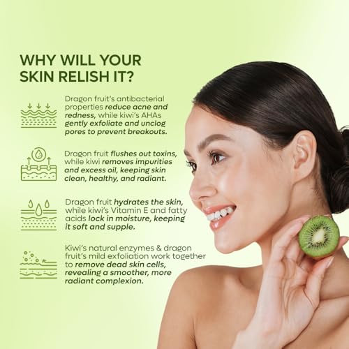 Image of Twasa Dragon Fruit & Kiwi Fruit Face Wash For Brightening, Hydrating & Glowing Skin | Gentle Cleanser With Antioxidants & Vitamin C | Reduces Dullness & Improves Skin Texture | For Men & Women - 100ml
