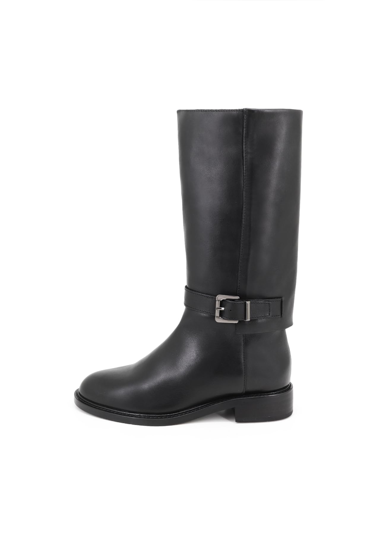 QUEEN HELENA Stivaletti in Pelle Stivali con Tacco Basso Casual Donna L-445