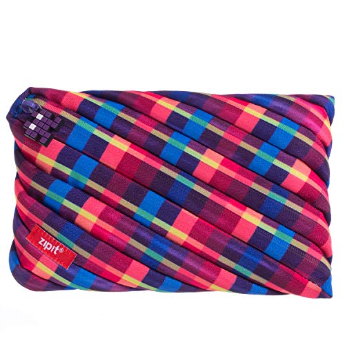 ZIPIT Colorz Large Pencil Case, Large Capacity Pouch, Holds Up to 60 Pens, Made of One Long Zipper! (Purple), 9.060.785.91 inch (lwh) (ZTJ-PX-2)