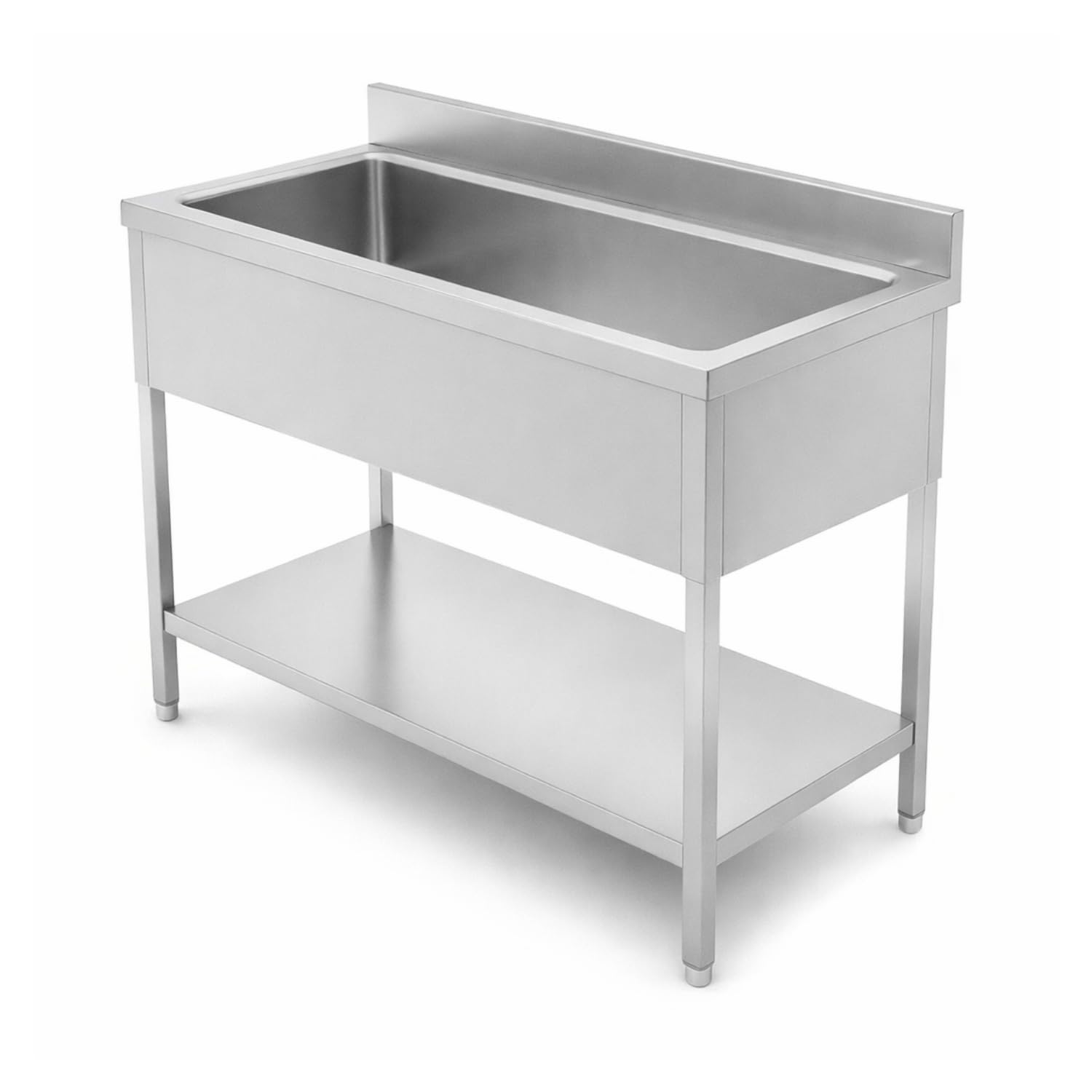 Plonge Inox Professionnelle Grand Bac XXL - 1500 × 700 mm - Dosseret 100 mm - Usage Intensif