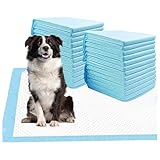 Pet Welpen Unterlagen, Inkontinenz Bettunterlage, 50 Stück 45 × 60 cm Inkontinenzunterlage Einweg, Super Saugfähige und Auslaufsicher Welpen Unterlagen, Schnelle Trocknung Trainingspads