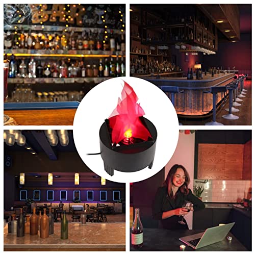 3D Fake Fire Flame Hanging Lamp Decoration,110V Artificial Flickering Flame Campfire 3D Decorative Night Light Realistic Table Lamp Stage Effect Light For Halloween Christmas Party Festival Decor #TOP5