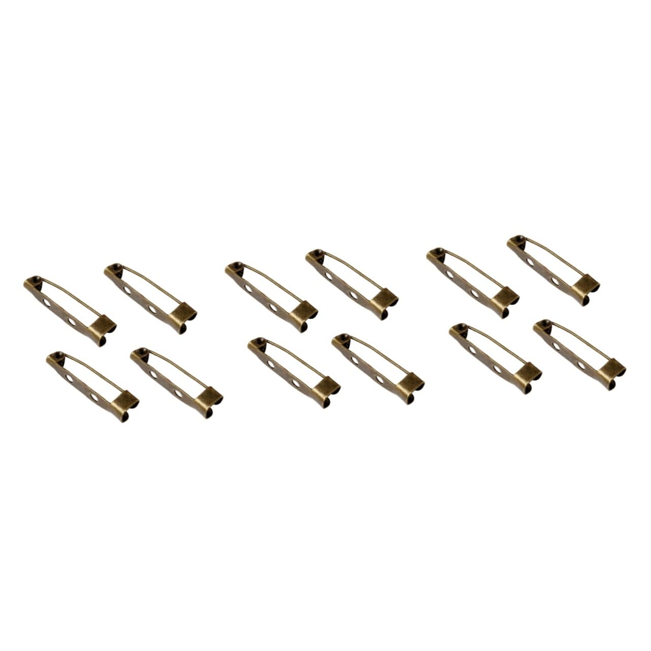 NUOBESTY 600 Stk Bulk-Schmuck Metallstange Balkenbefunde Brosche Rückenleiste Sicherheitsverschluss zurück Rückensicherheit Pin-Rücken Verschluss Brosche Kleidung Stift Schnalle