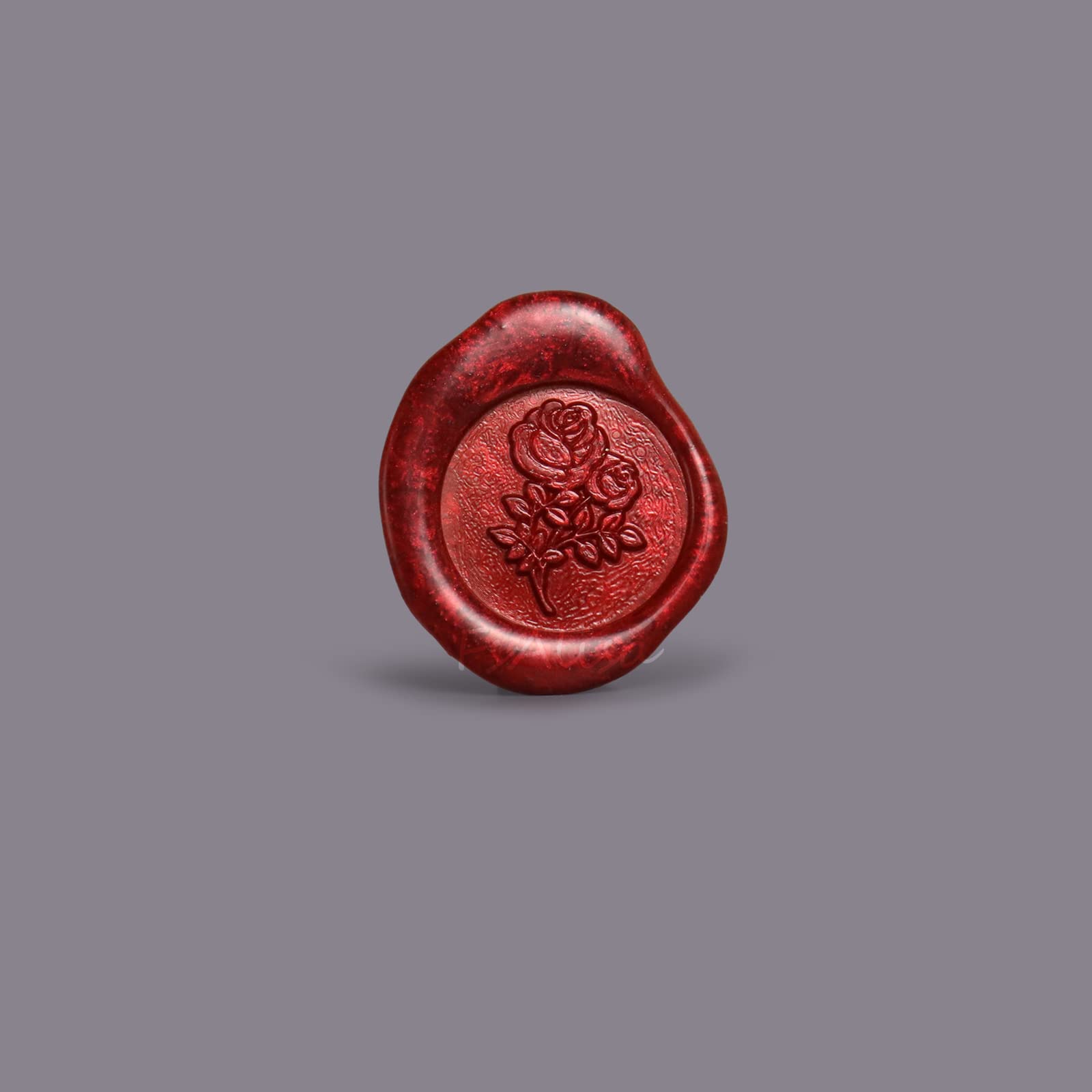 fsalisa Botanical Wax Seal Stamp Head Rose Brass Head without Handle Flower Plant Sealing Wax Stamp Head Embellishment Wedding Invitations - Image 4