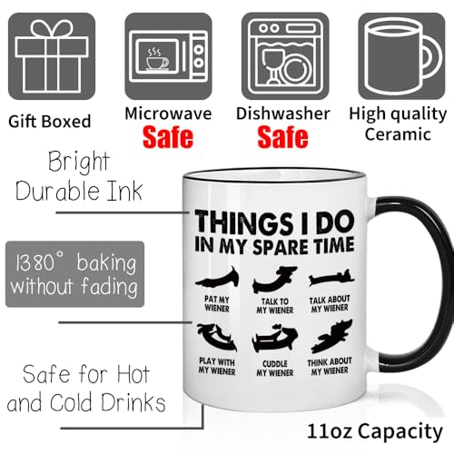 Taza Dachshund para amantes de perros 11oz miniatura 2